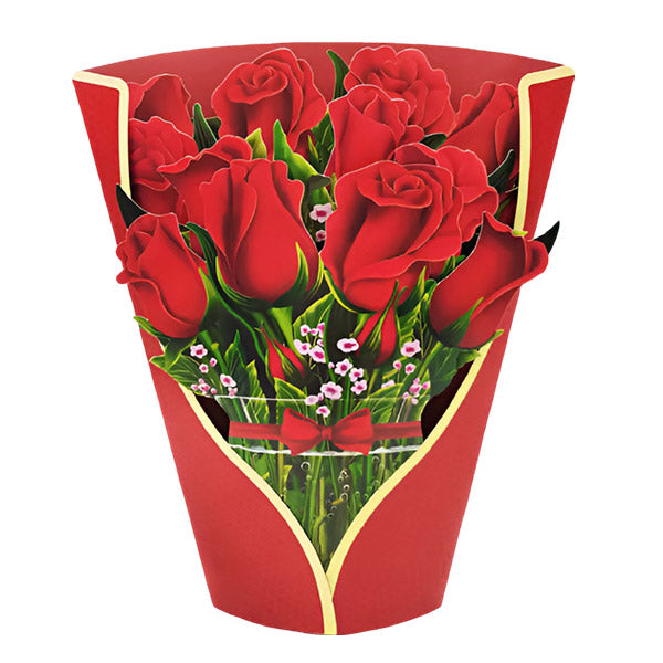 Decoratief 3d-bloemenboeket met Kaart