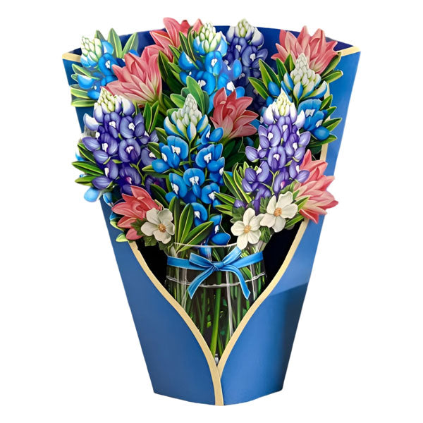 Decoratief 3d-bloemenboeket met Kaart
