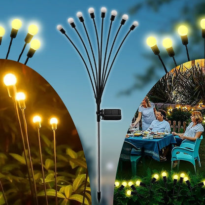 Zonnetuinlamp met 6 Gloeilampen