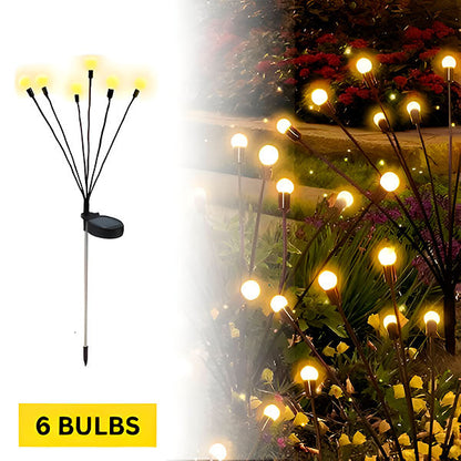 Zonnetuinlamp met 6 Gloeilampen