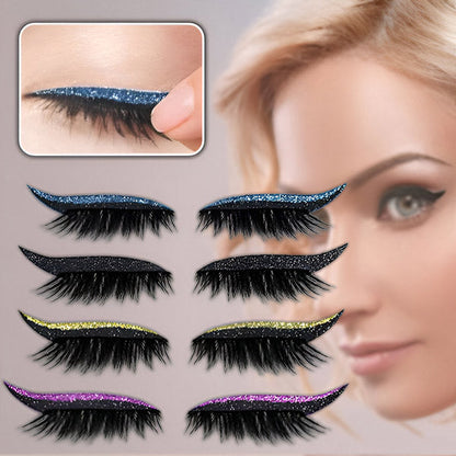 Eyeliner & Wimpers in Één - Herbruikbaar (4 Stuks)