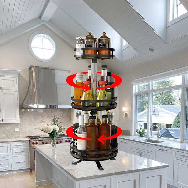 Draaibare Metalen Organizer met 3 Schappen