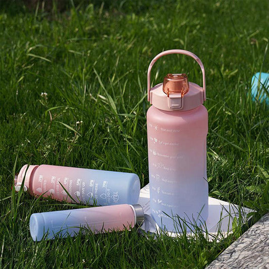 Waterflessen met Motiverende Slogans (Set van 3)