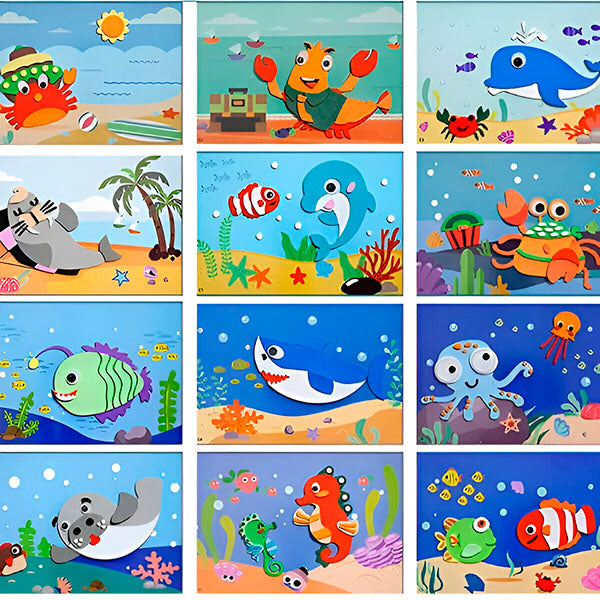 3d Muurstickers van Eva-schuim (Set van 12)