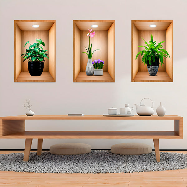 3d Muurontwerp om op Te Plakken (3 Stuks)