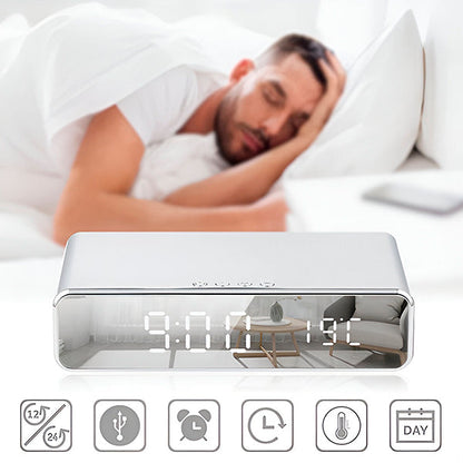 Praktische 3-in-1 Oplader met Display voor Tijd en Temperatuur