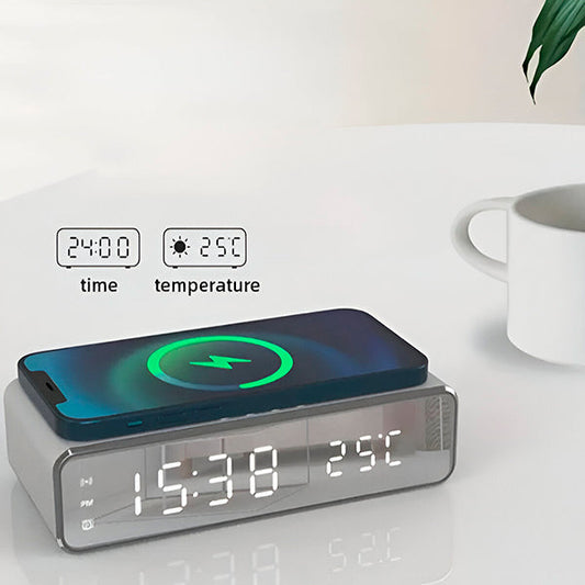 Praktische 3-in-1 Oplader met Display voor Tijd en Temperatuur