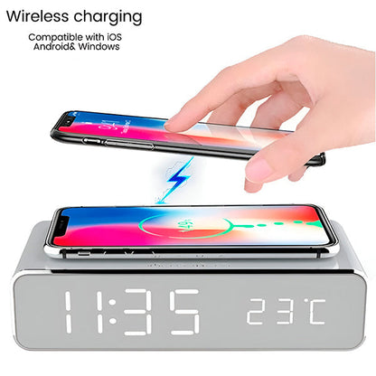 Praktische 3-in-1 Oplader met Display voor Tijd en Temperatuur