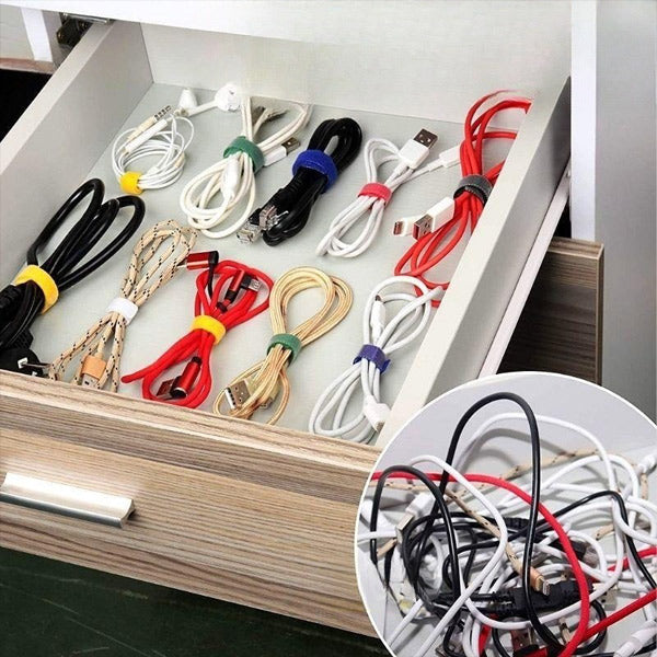 Herbruikbare Klittenband Kabelbinders (50 Stuks)