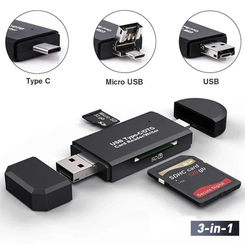 Universele Usb-c & Micro-usb Kaartlezer