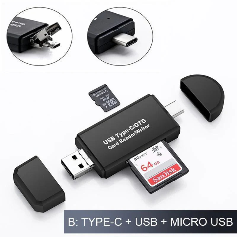 Universele Usb-c & Micro-usb Kaartlezer