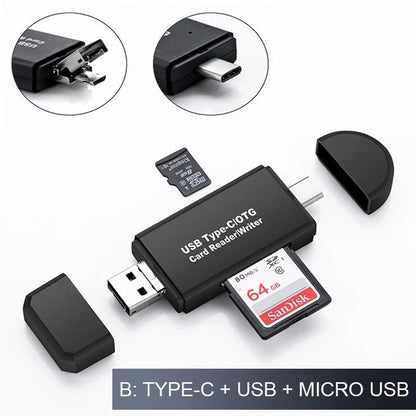 Universele Usb-c & Micro-usb Kaartlezer