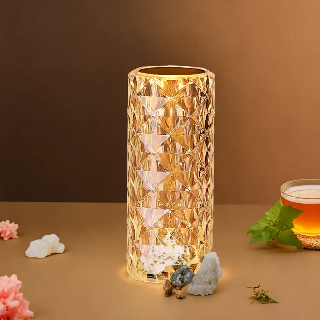 Elegante Kristallen Lamp met 3 Kleuren