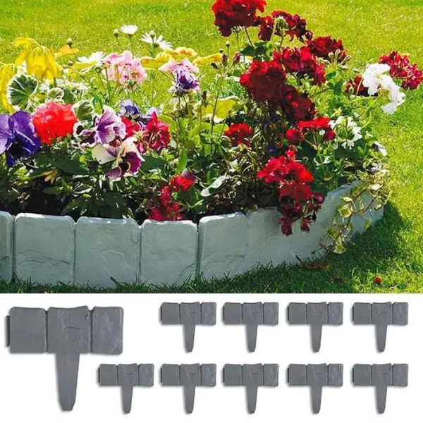 Decoratieve Graskanten in Steenlook (10 Stuks)