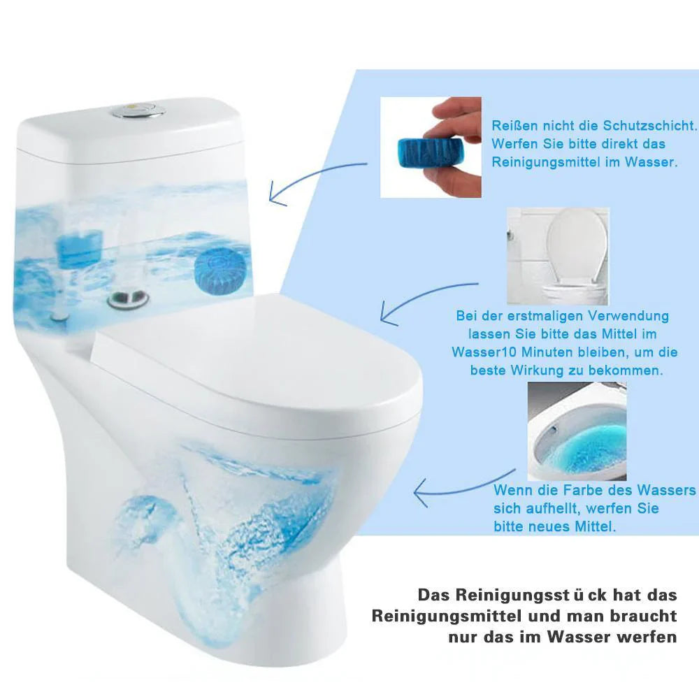Zelfreinigende Toilettabletten voor Langdurige Frisheid (10 Tabbladen)