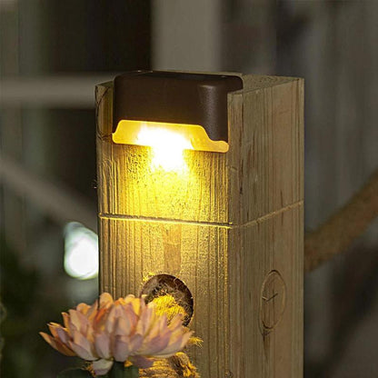 Zonnige Led-tuinlamp met Bewegingsmelder (4 Stuks)